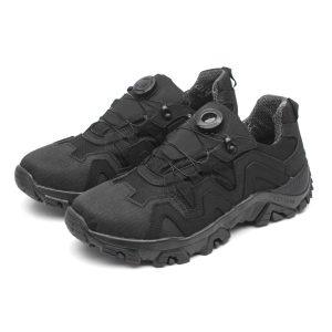 Легкі та зручні тактичні кросівки мембрана GORE-TEX Автошнурівкка Чорні Арт.L1