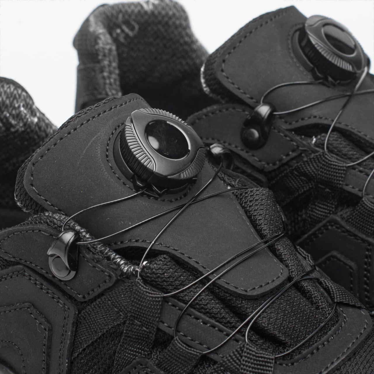 Легкі та зручні тактичні кросівки мембрана GORE-TEX Автошнурівкка Чорні Арт.L1 - Зображення 4
